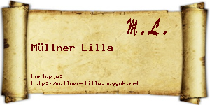 Müllner Lilla névjegykártya